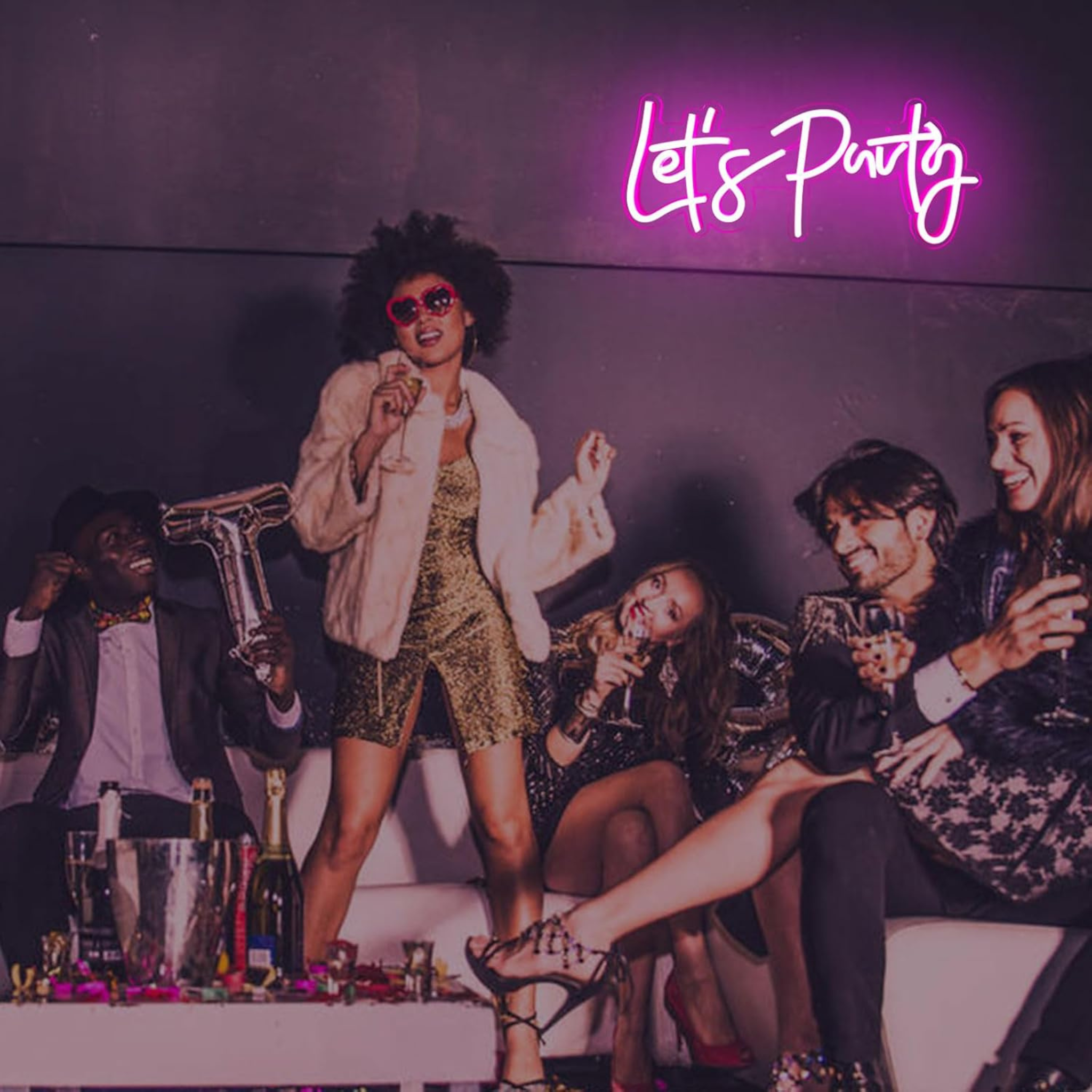 Lets Party Neon Sign -USB Decoration