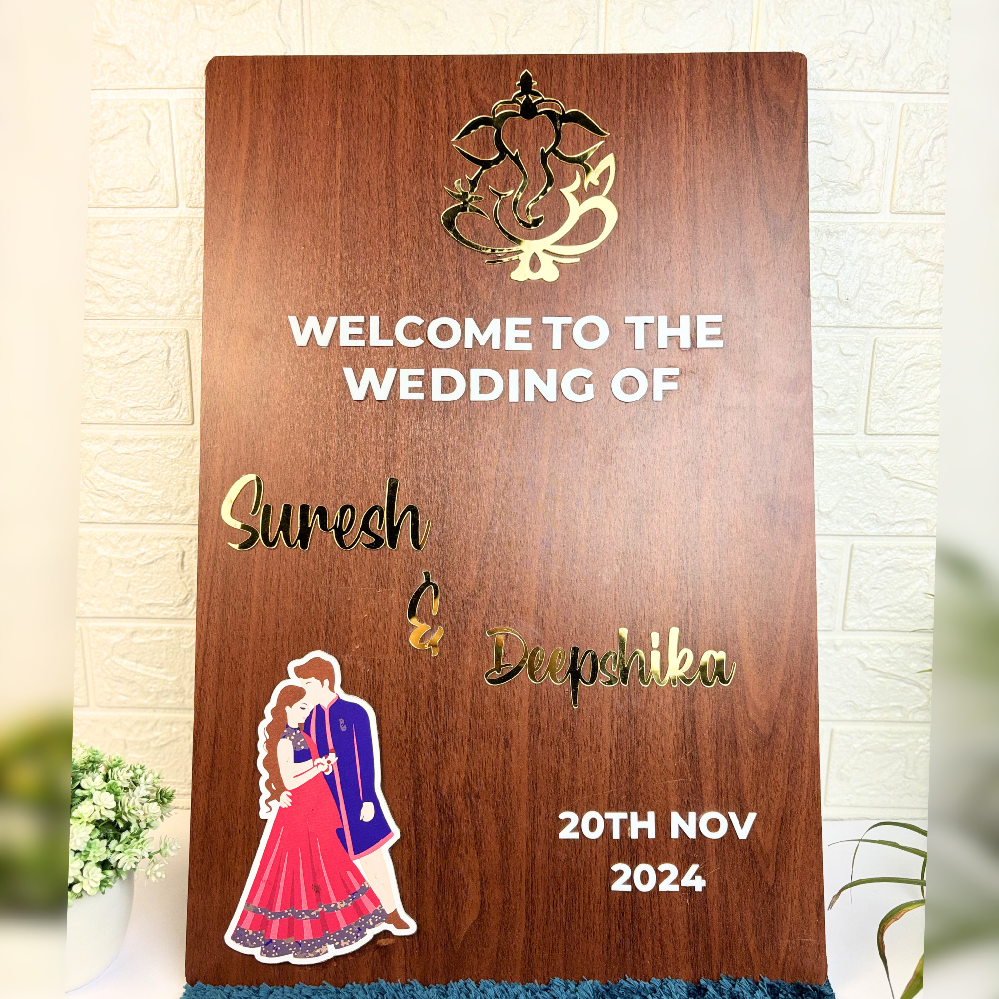 Hindu Wedding Welcome Board