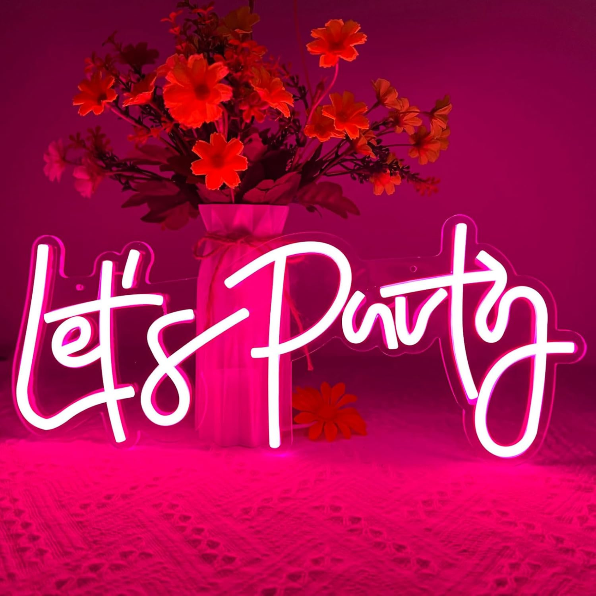 Lets Party Neon Sign -USB Decoration